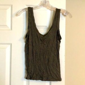 American Eagle striped cinched front tank top